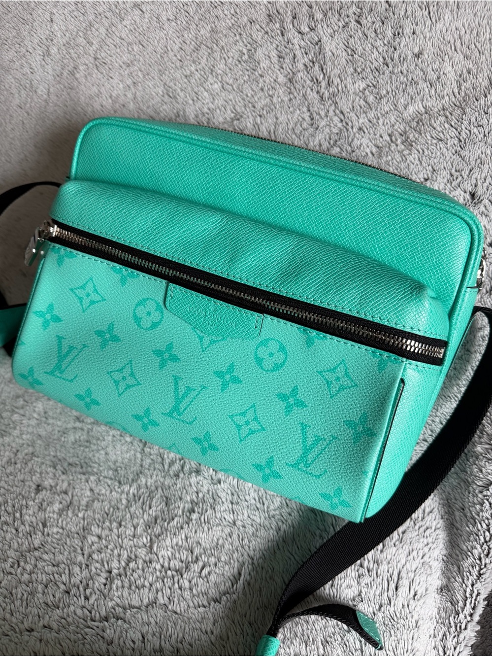 Louis Vuitton Miami Turquoise Color Monogram Taigarama Bag
